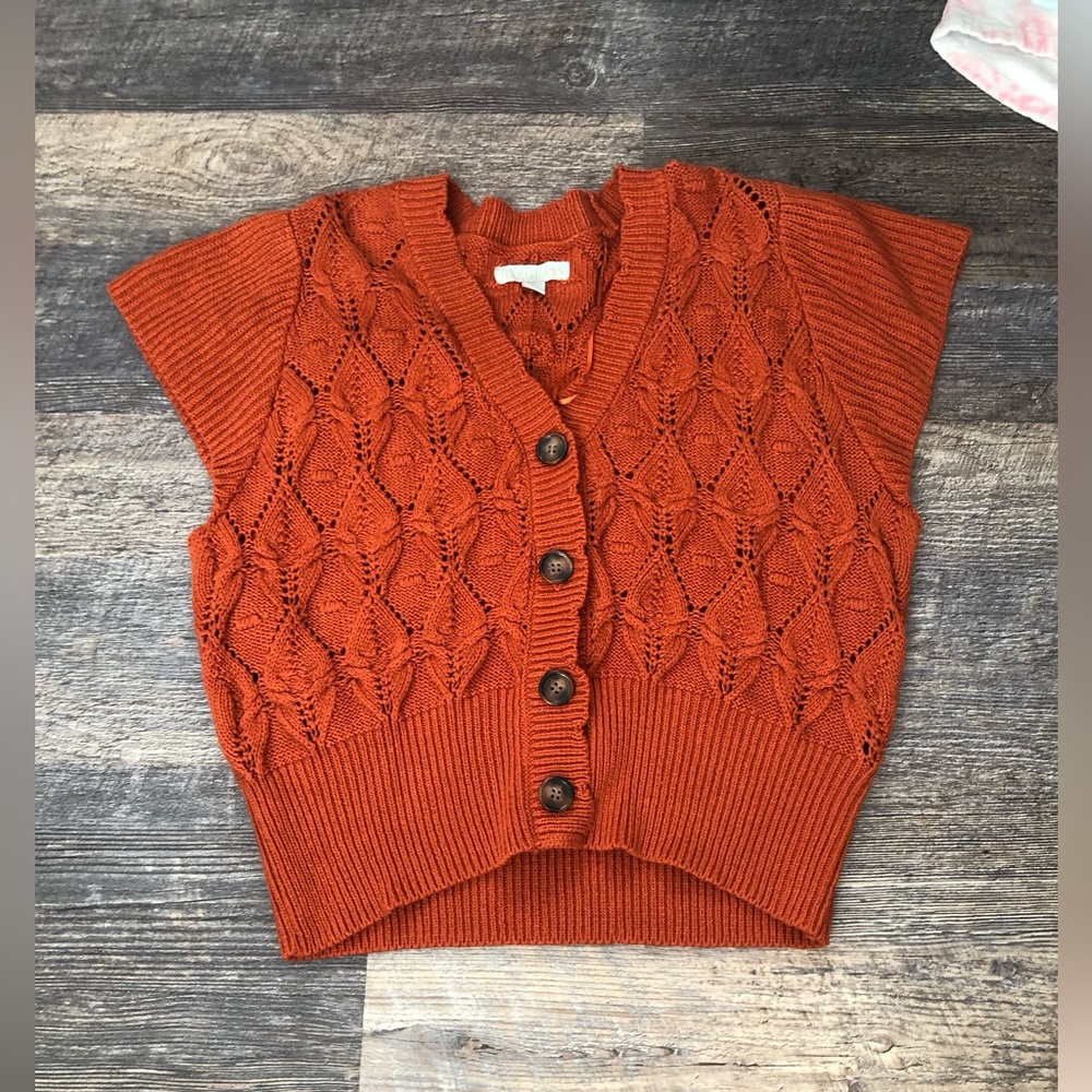 RyeGrass Short Sleeved Cardigan
